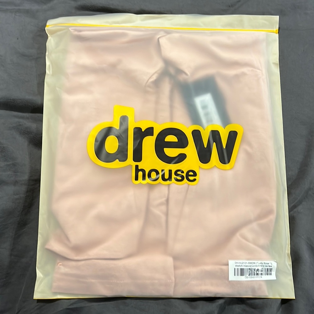 Drew house sketch mascot embroidery ss tee 
dusty rose size large. NWT